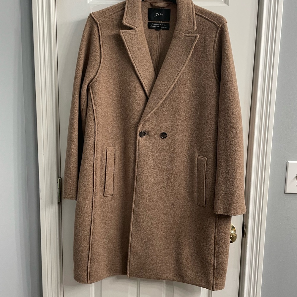 J. CREW ITALIAN BOILED WOOL TOPCOAT - EXCELLENT!!!